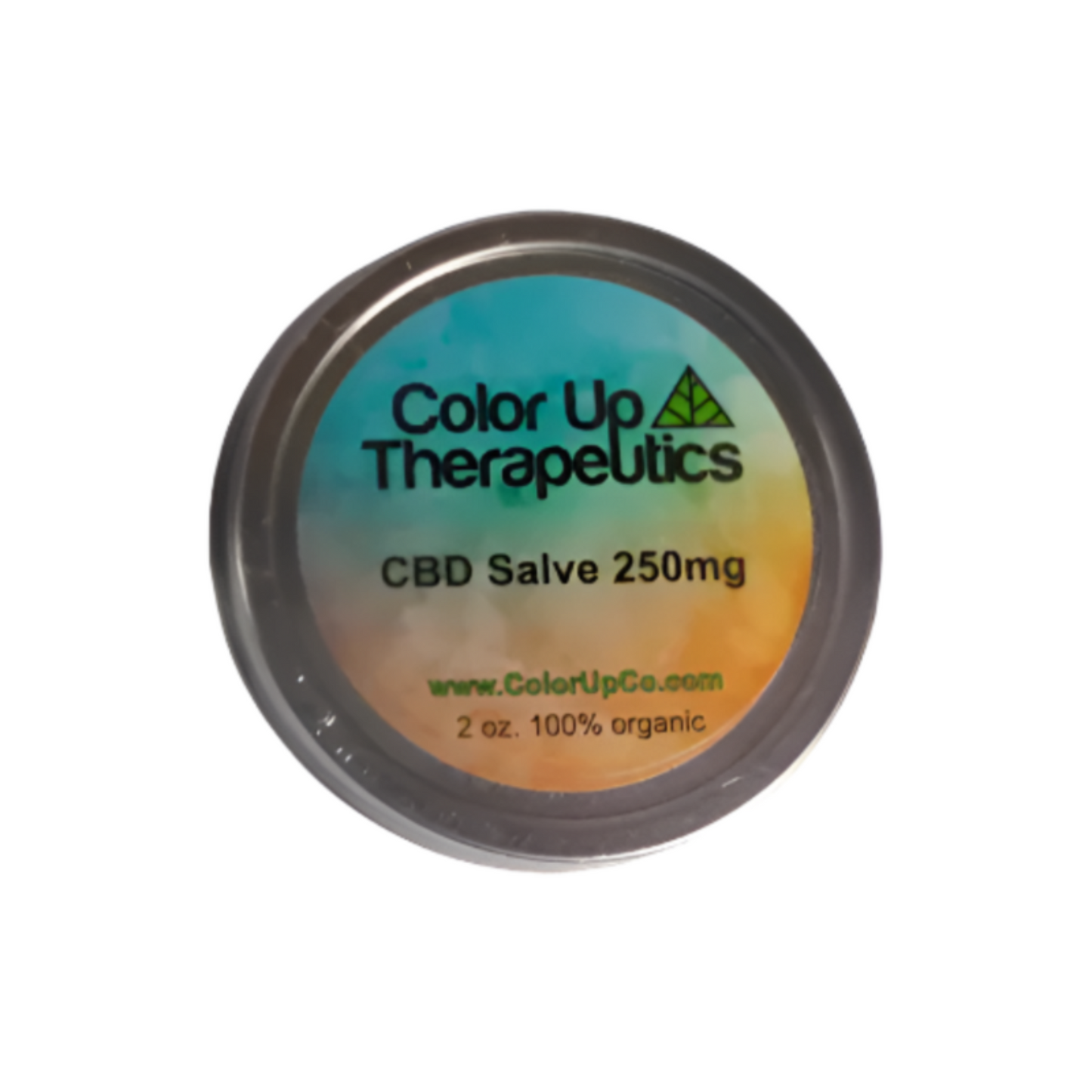 Color up therapeutics tie dyed labels Pure CBD Salve - 250mg - 2 oz - 100% organic
