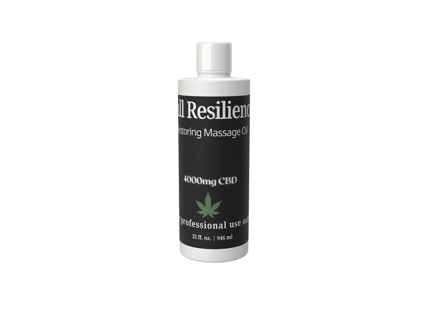 Full Resilience - Restoring Massage OIl - 4000mg Full Spectrum CBD -32 oz - Backbar House of VXN bodycare House of VXN