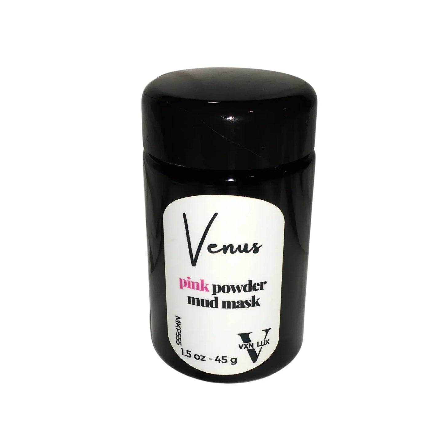 Venus Pink Powder Face Mask with French pink clay, kaolin clay, and botanical ingredients for balanced skincare.