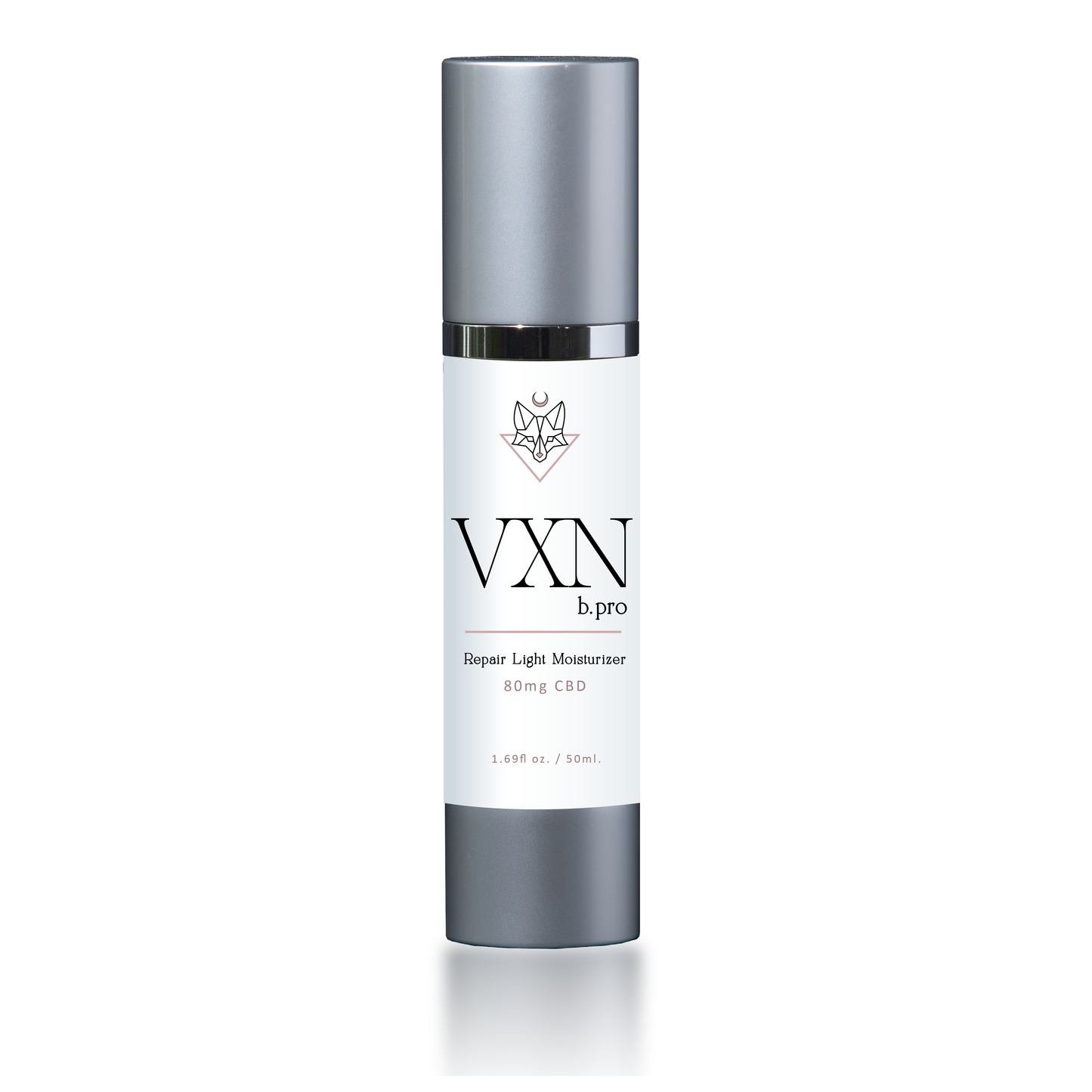 bottle with silver top and white label that says 'repair light vxn wellness'