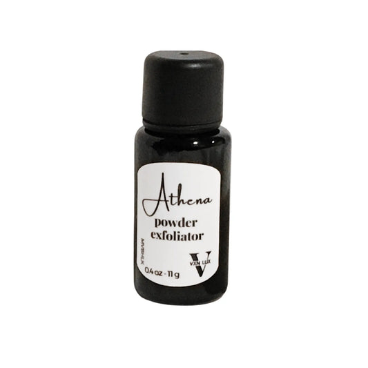 Athena Exfoliating Powder Cleanser, a water-activated powder face wash for gentle cleansing, exfoliation, and daily skincare.