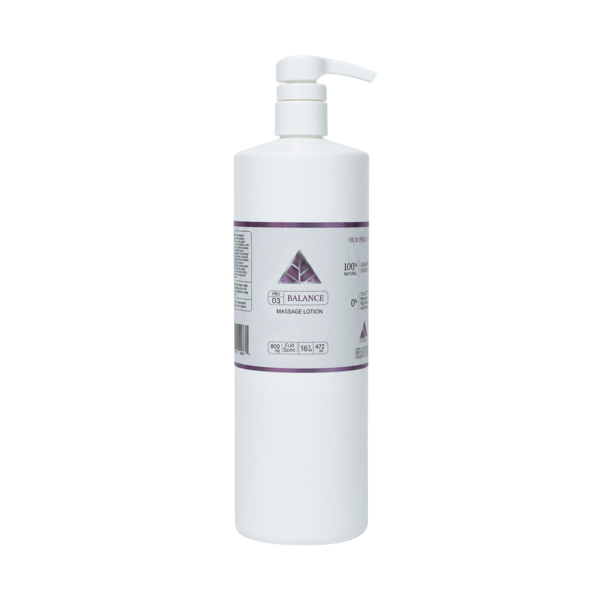 Color Up BALANCE Full Spectrum Massage Lotion, 16 oz professional backbar size, on a transparent background.