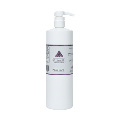 Color Up BALANCE Pure CBD Massage Lotion, 16 oz professional backbar size, on a transparent background.