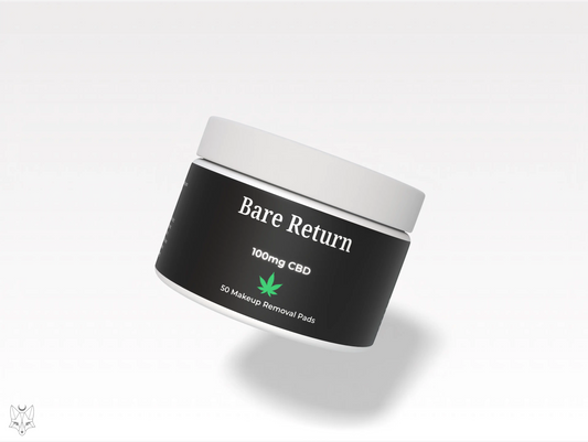 Bare Return | CBD Makeup Removal Pads - 100mg CBD House of VXN formerly Color Up Therapeutics  House of VXN formerly Color Up Therapeutics