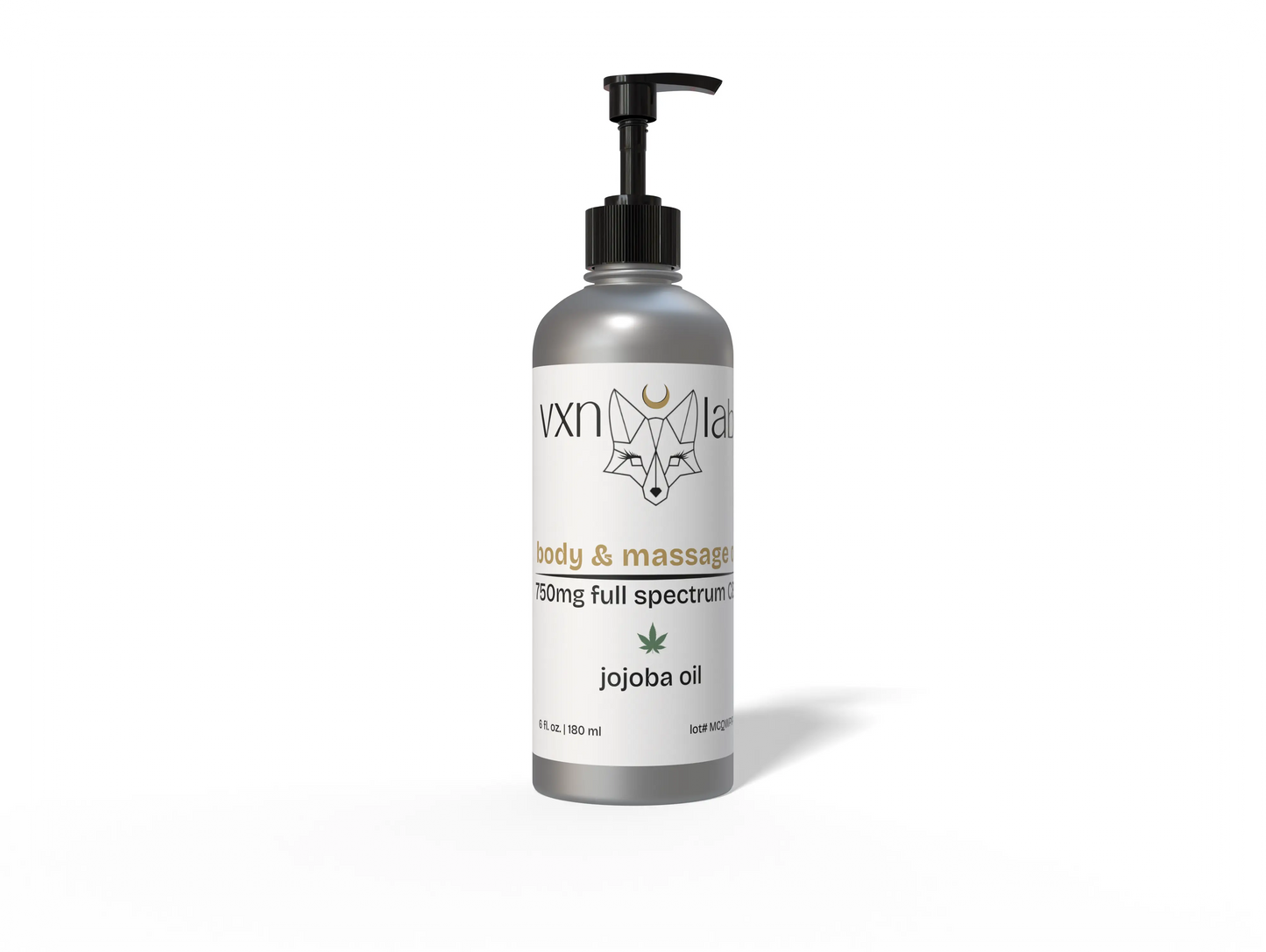 Body & Massage Oil - 750mg Full Spectrum CBD - 6oz VXN Lab bodycare House of VXN