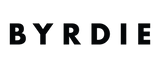 Black 'BYRDIE' logo on a white background