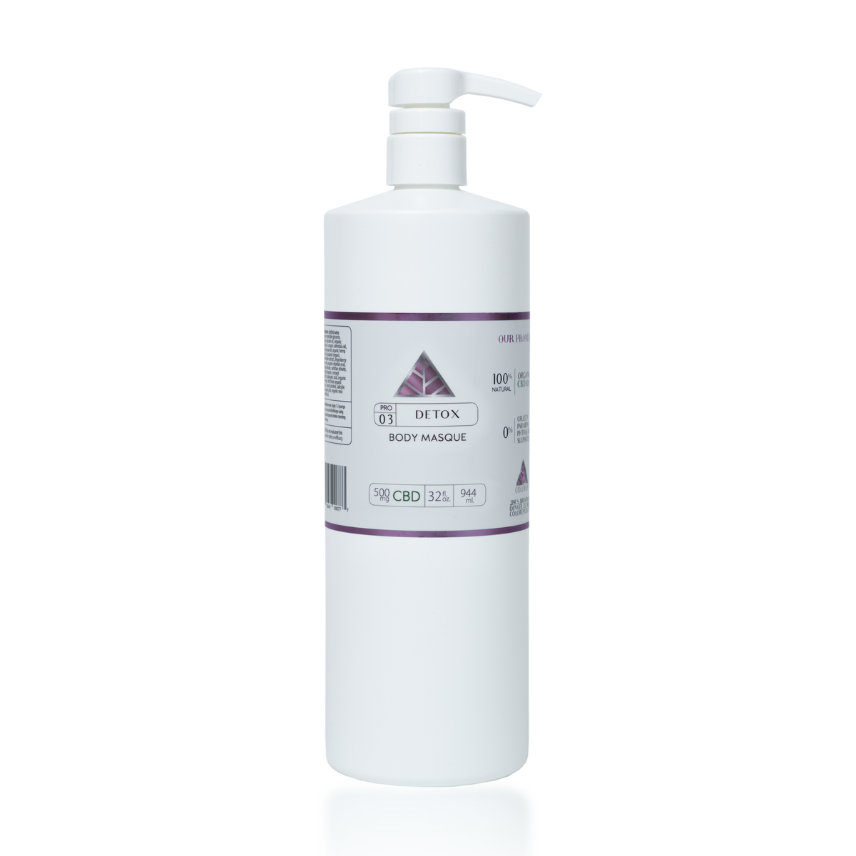 Color Up DETOX Clay Masque, 32 oz professional backbar size, on a transparent background.