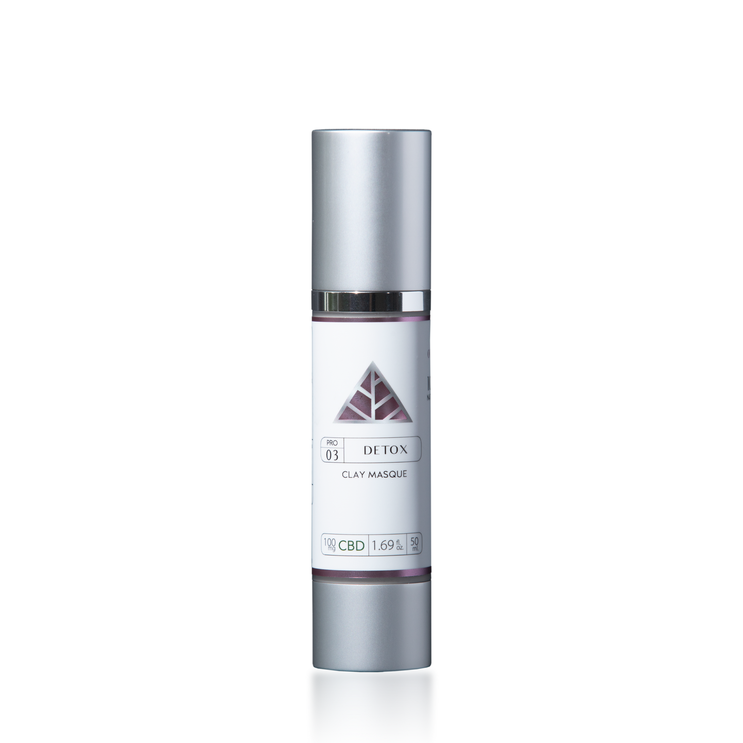 Color Up DETOX Clay Masque with CBD, kaolin clay, and bentonite clay for purifying facial skincare on transparent background.