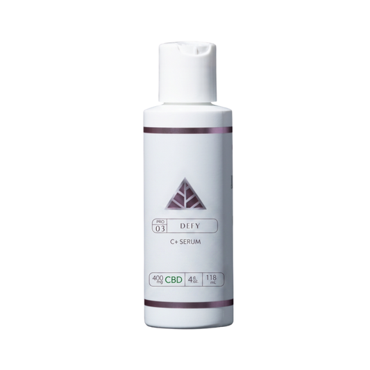 Color Up DEFY C+ Serum in 4 oz professional backbar size for brightening facial treatments and esthetician protocols on transparent background.