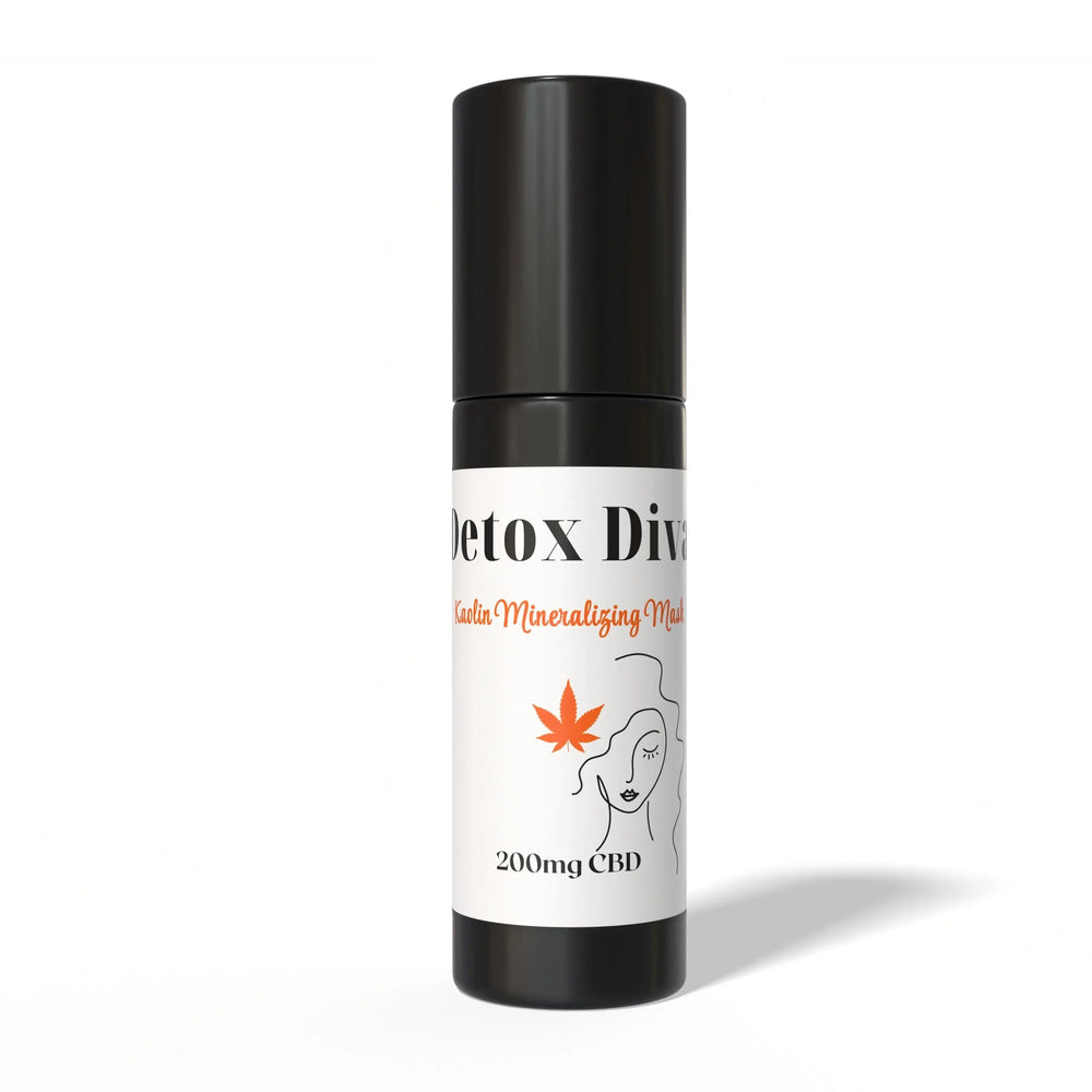 Detox Diva Kaolin Mineralizing Mask Color Up label on black cosmetic bottle