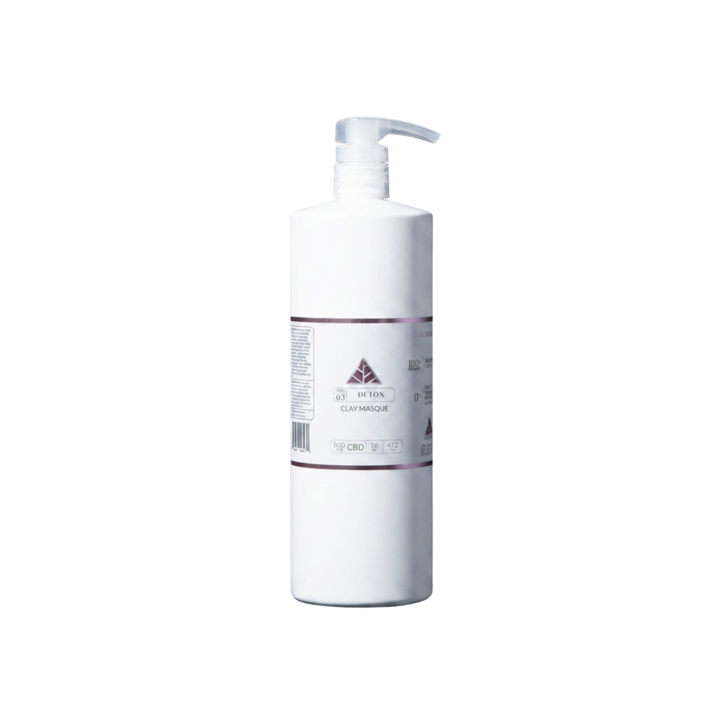 Color Up DETOX Clay Masque in 16 oz backbar size for professional facial and body treatment room use on transparent background.
