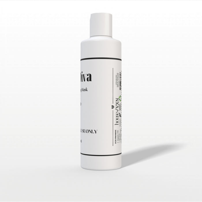 White bottle with white Color Up Detox Diva label side view