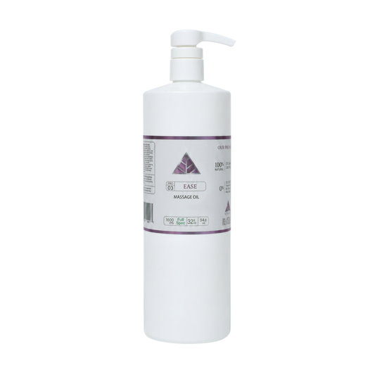 Color Up EASE Full Spectrum Massage Oil in 32 oz professional backbar size for full-body massage treatments on white background.