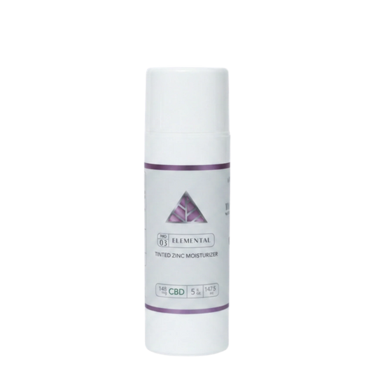 Color Up ELEMENTAL TINTED Zinc Moisturizer in 5 oz backbar size for professional mineral skincare and facial treatments on transbackground.