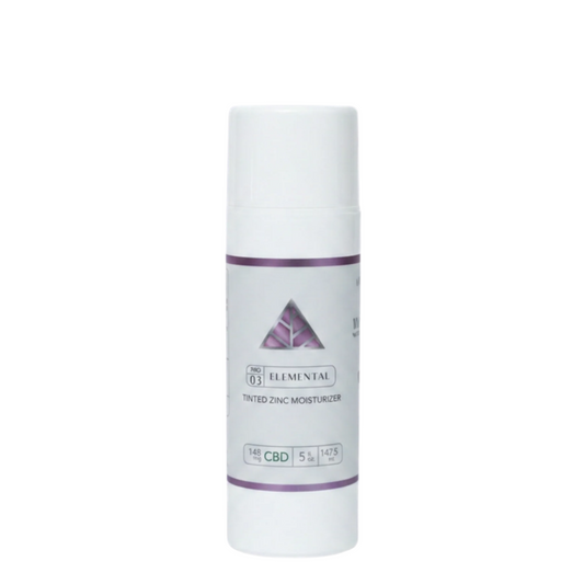 Color Up ELEMENTAL TINTED Zinc Moisturizer in 5 oz backbar size for professional mineral skincare and facial treatments on white background.
