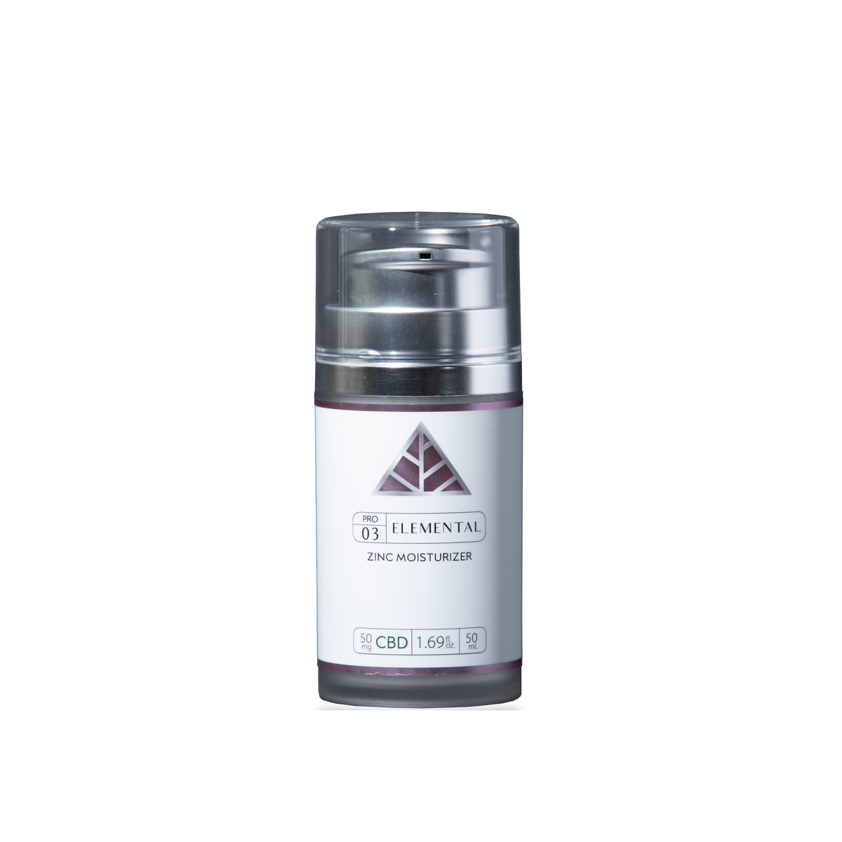 Color Up ELEMENTAL TINTED Zinc Moisturizer with CBD, non-nano zinc oxide, and sheer mineral coverage on transparent background.