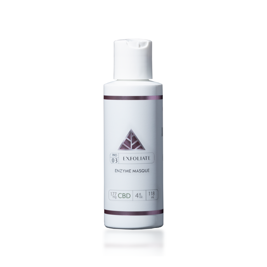Color Up EXFOLIATE Enzyme Masque in 4 oz professional backbar size for esthetician enzymatic exfoliation treatments and spa facial protocols on white background.