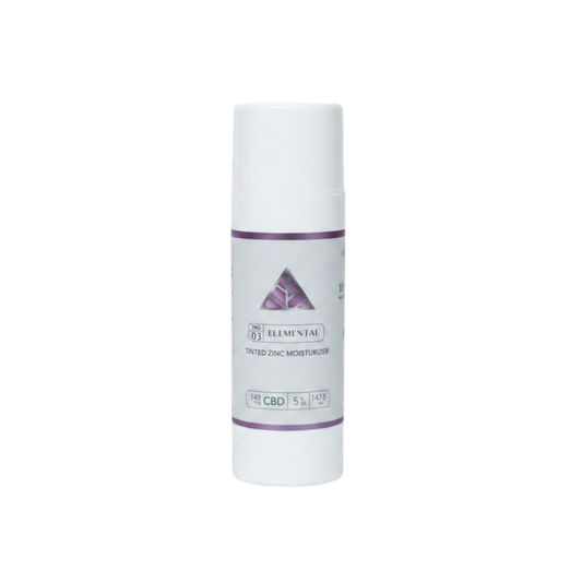 Color Up ELEMENTAL TINTED Zinc Moisturizer in 5 oz backbar size for professional mineral skincare and facial treatments on transparent background.