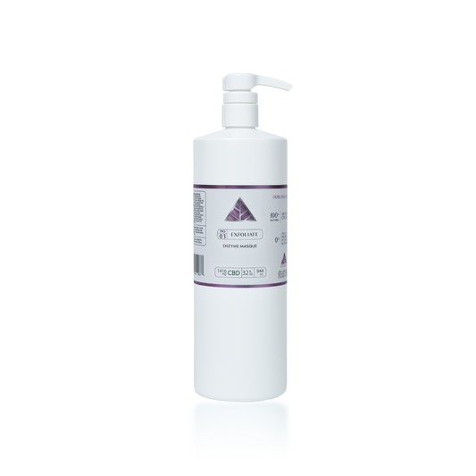 Color Up EXFOLIATE Enzyme Masque in 32 oz professional size for esthetician enzymatic exfoliation treatments and high-volume spa backbar use on white background.