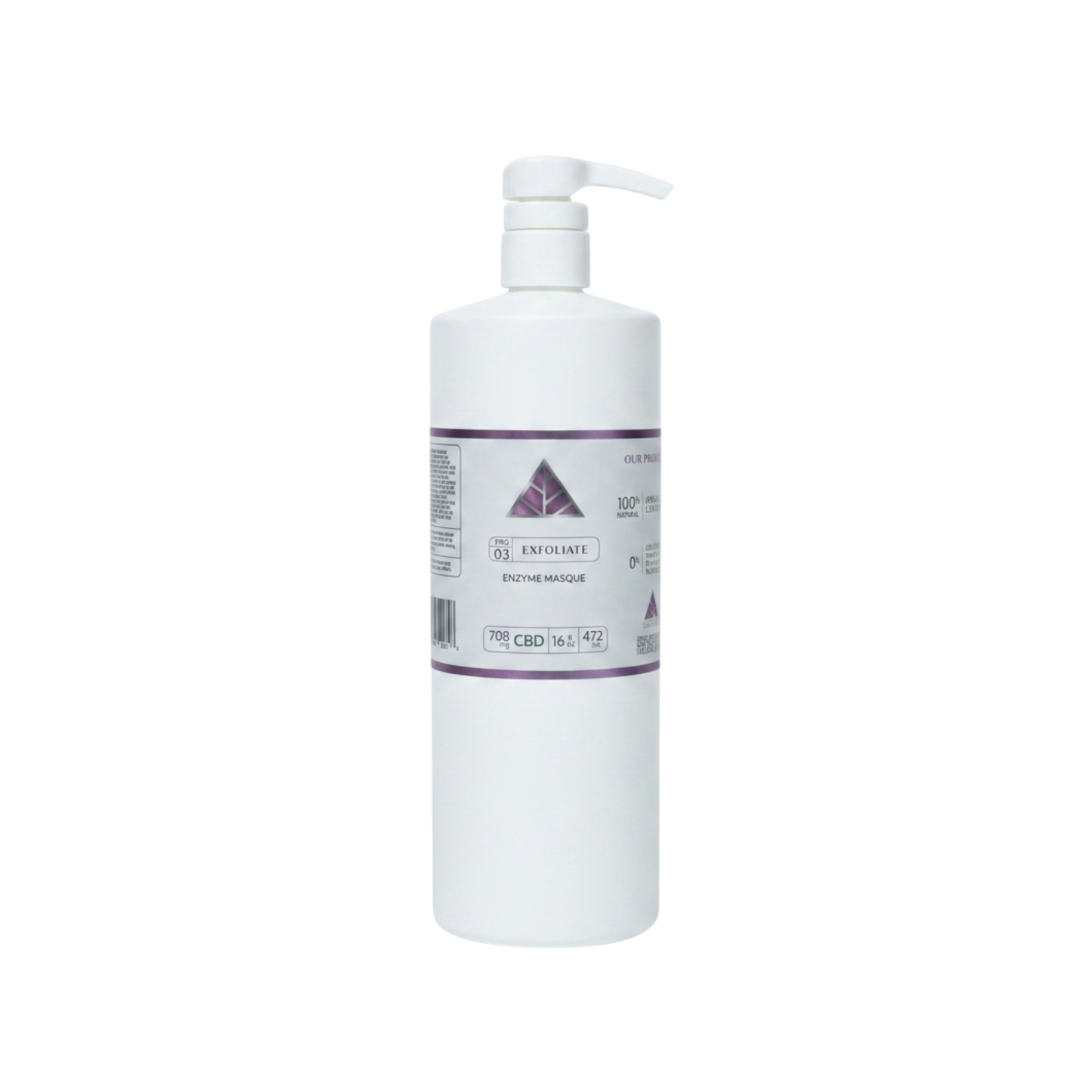Color Up EXFOLIATE Enzyme Masque in 16 oz professional size for esthetician exfoliation treatments and spa backbar use on white backround.