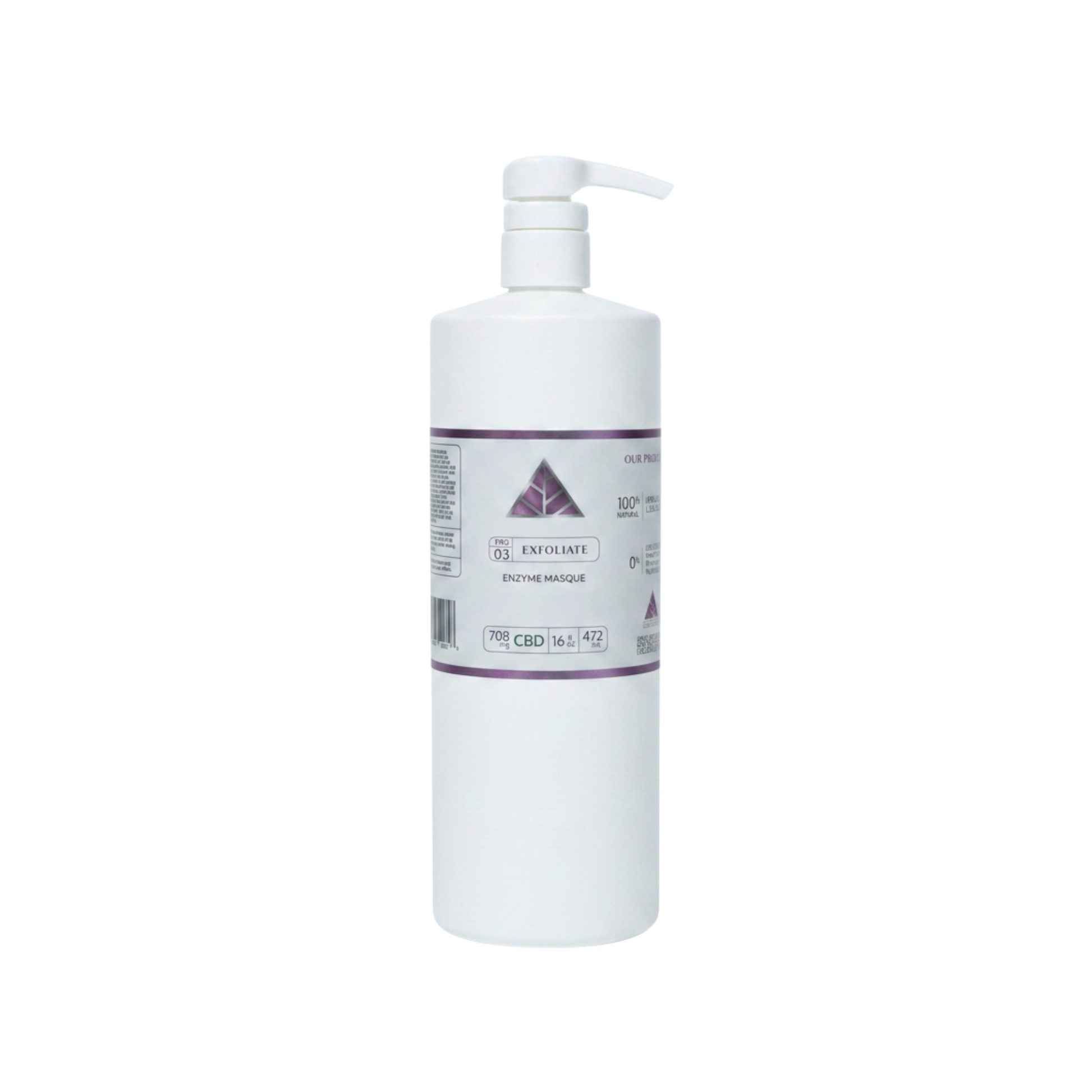Color Up EXFOLIATE Enzyme Masque in 16 oz professional size for esthetician exfoliation treatments and spa backbar use on white backround.