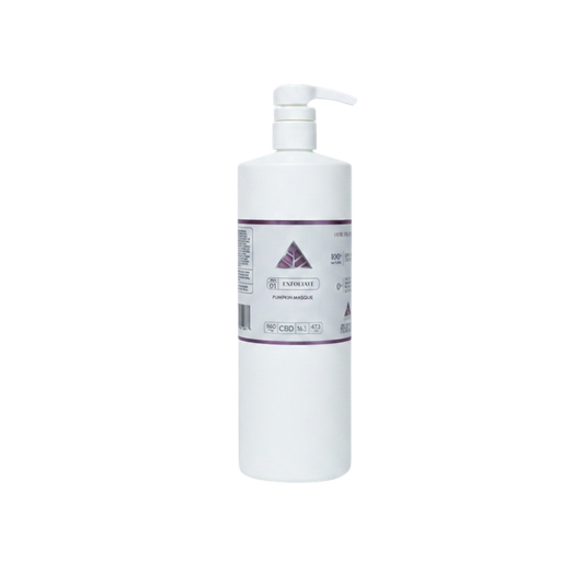 Color Up PUMPKIN Enzyme Masque in 16 oz professional size for esthetician exfoliation protocols and spa services on transparent background.