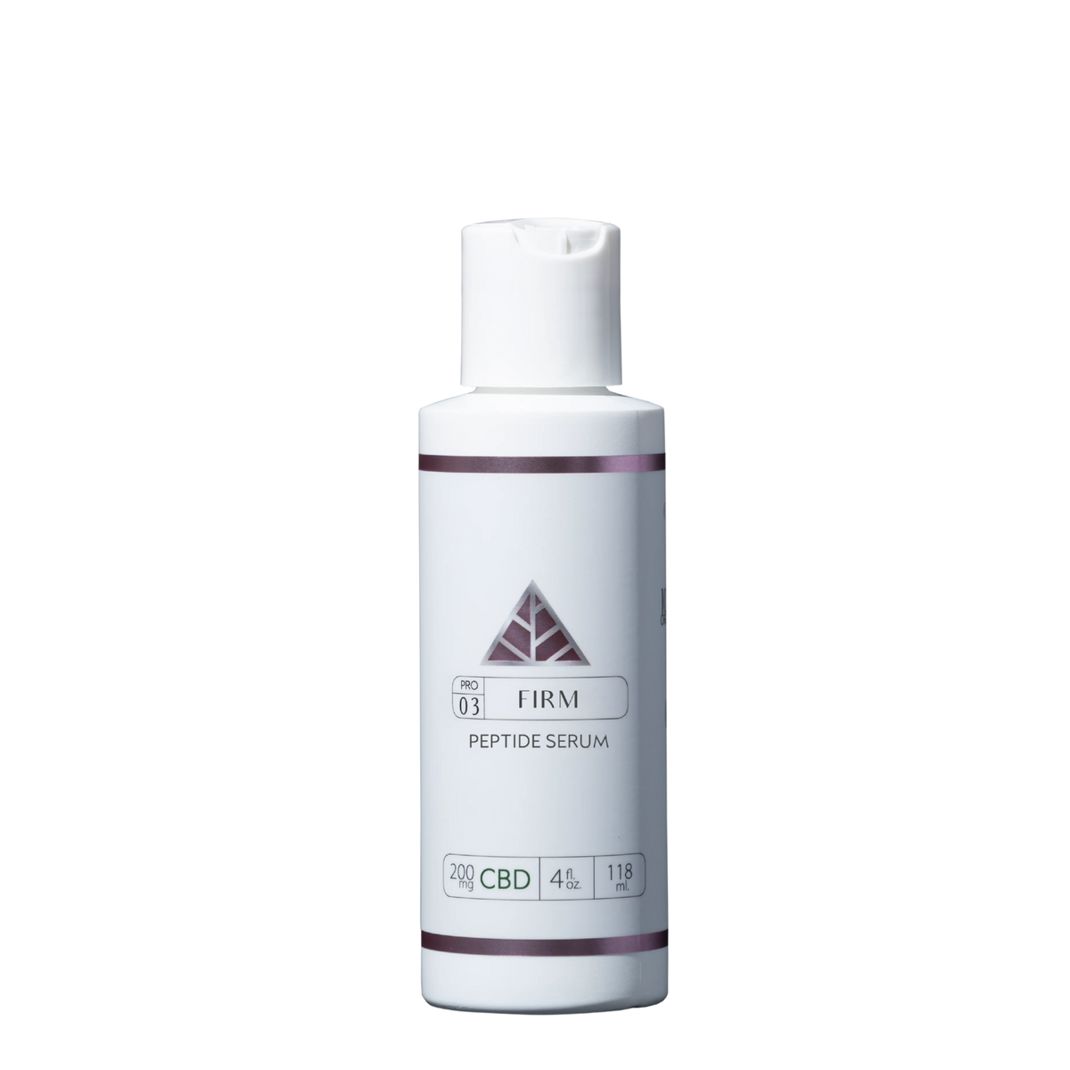 Color Up FIRM Peptide Serum in 4 oz professional backbar size for firming facial treatments and esthetician protocols on transparent background.