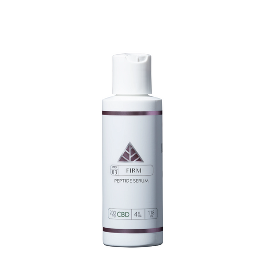Color Up FIRM Peptide Serum in 4 oz professional backbar size for firming facial treatments and esthetician protocols on white background.