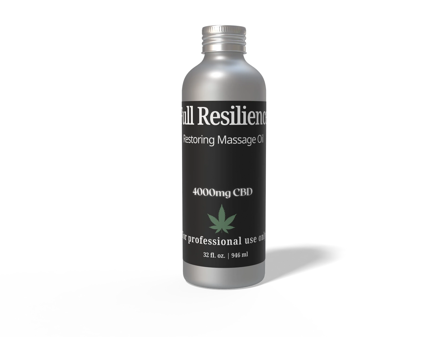 Full Resilience 4000mg  Full Spectrum CBD Professional Backbar Massage Oil - House of VXN