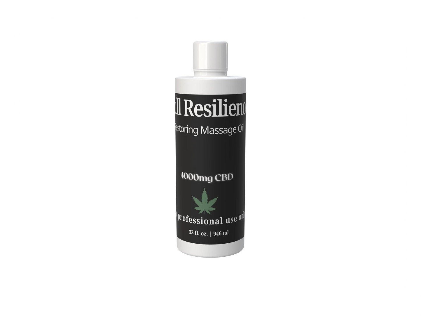 Full Resilience - Restoring Massage OIl - 4000mg Full Spectrum CBD -32 oz - Backbar House of VXN bodycare House of VXN
