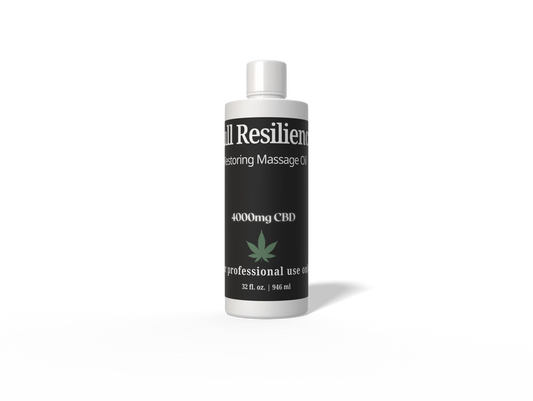 Full Resilience - Restoring Massage OIl - 4000mg Full Spectrum CBD -32 oz - Backbar House of VXN bodycare House of VXN