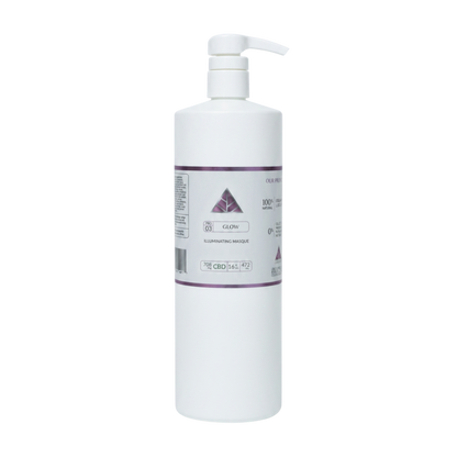 Color Up GLOW Illuminating Masque, 16 oz professional backbar size, on a transparent background.