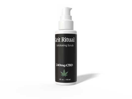 Grit Ritual - Exfoliating CBD Facial Scrub - 240mg CBD - 4oz House of VXN Skincare House of VXN