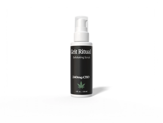 Grit Ritual - Exfoliating CBD Facial Scrub - 240mg CBD - 4oz House of VXN Skincare House of VXN