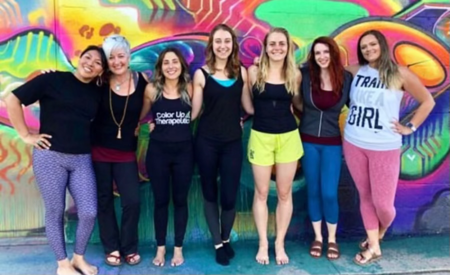 elephant journal magazine crew at color up wellness center with color up employees