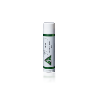 Lip Treatment Mint with green and white 'Color Up' green triangle logo design on a transparent background.