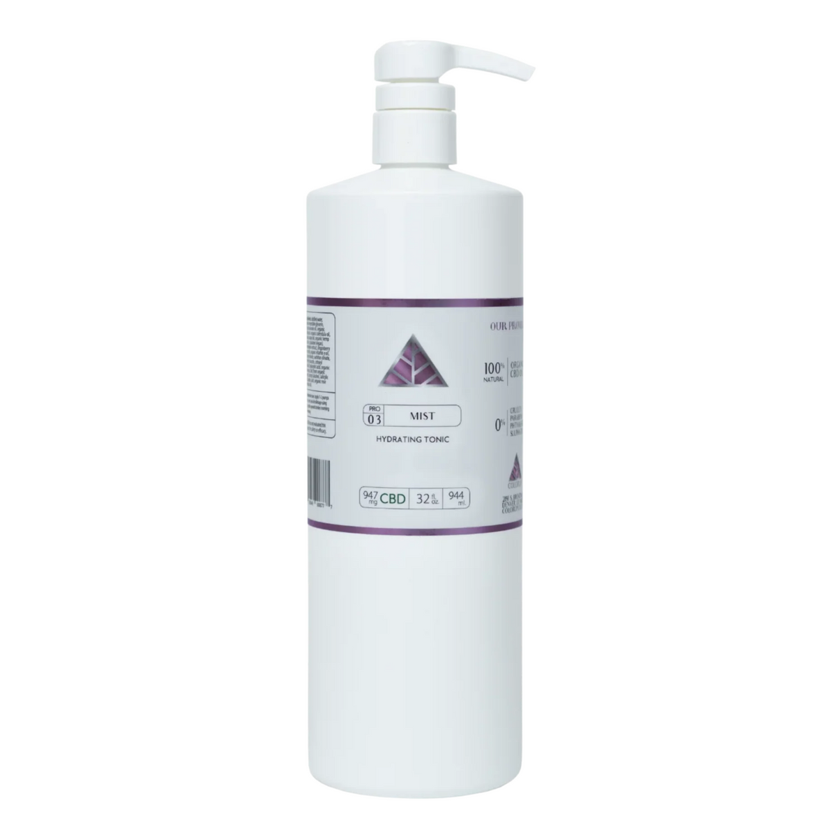 Color Up MIST Hydrating Tonic in 32 oz backbar size for professional skincare services and treatment room use on white  background.