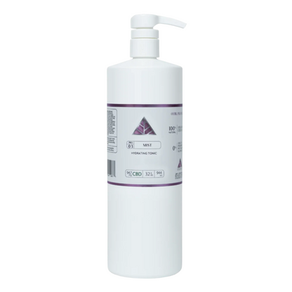 Color Up MIST Hydrating Tonic in 32 oz backbar size for professional skincare services and treatment room use on white  background.