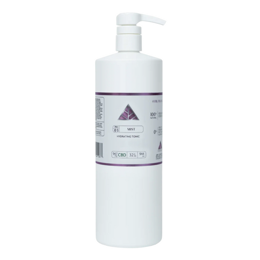 Color Up MIST Hydrating Tonic in 32 oz backbar size for professional skincare services and treatment room use on white  background.