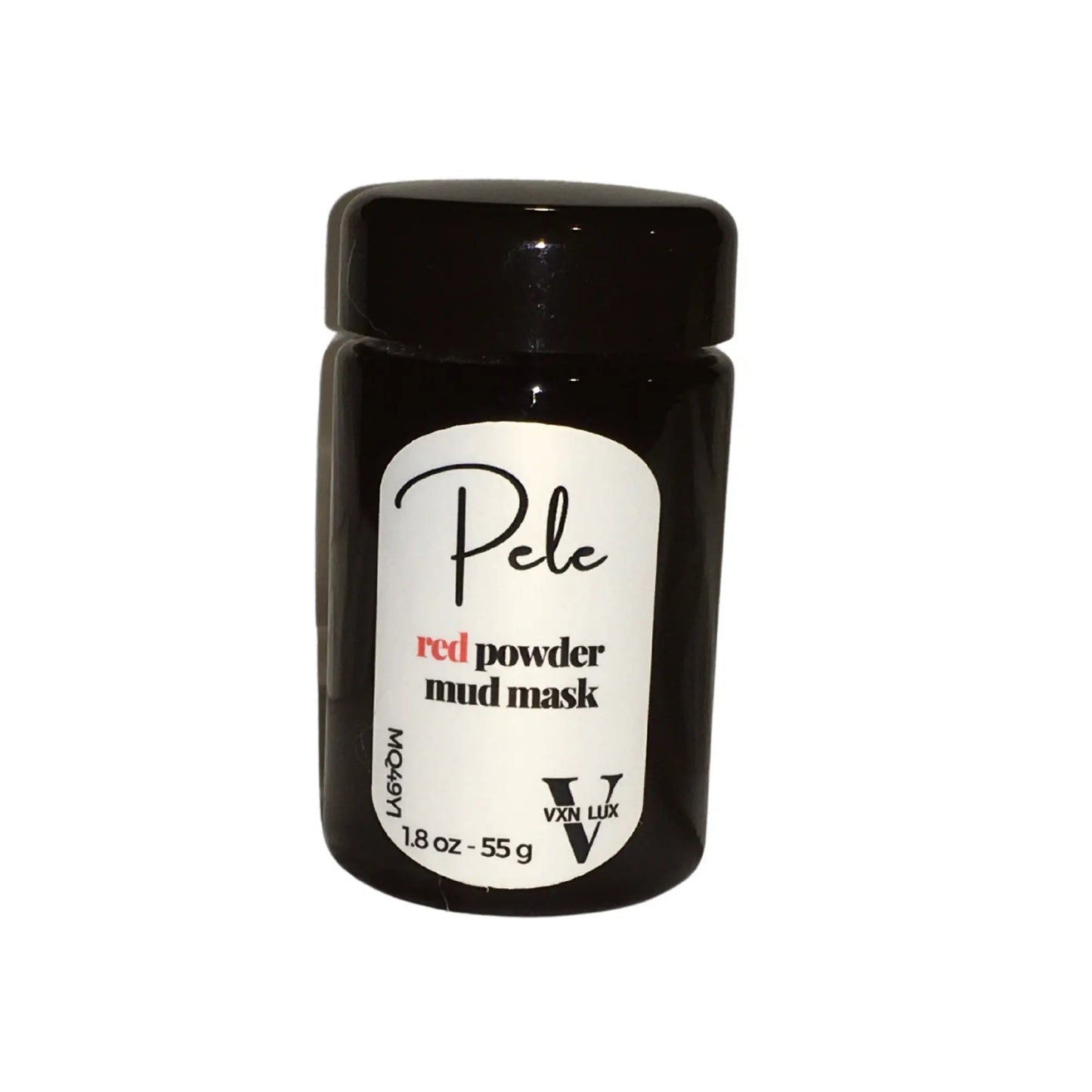 Pele Rhassoul Red Clay Powder Face Mask with turmeric and botanical clay for brightening and detoxifying skincare.