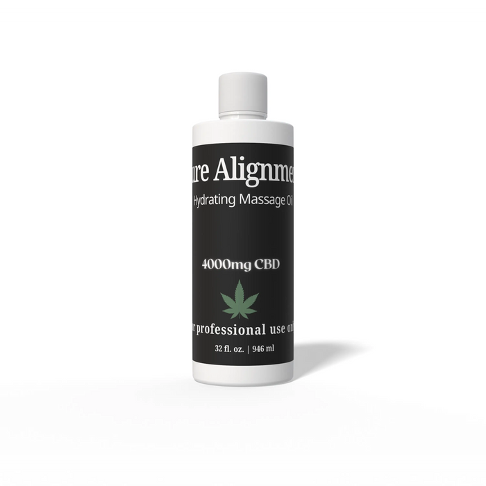 Pure Alignment - Hydrating Massage Oil - 4000mg Pure CBD -32oz - Backbar House of VXN bodycare House of VXN