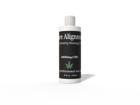 Pure Alignment - Hydrating Massage Oil - 4000mg Pure CBD -32oz - Backbar House of VXN bodycare House of VXN
