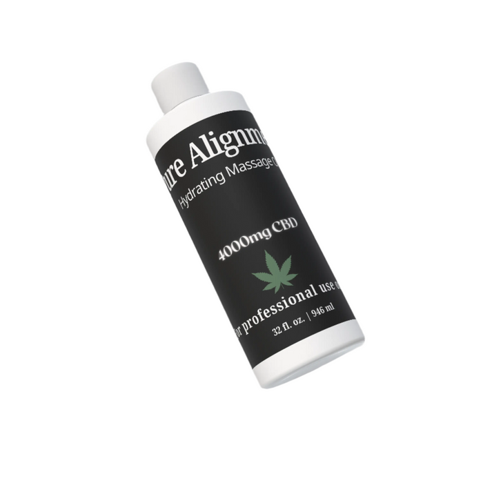 Pure Alignment - Hydrating Massage Oil - 4000mg Pure CBD -32oz - Backbar House of VXN bodycare House of VXN