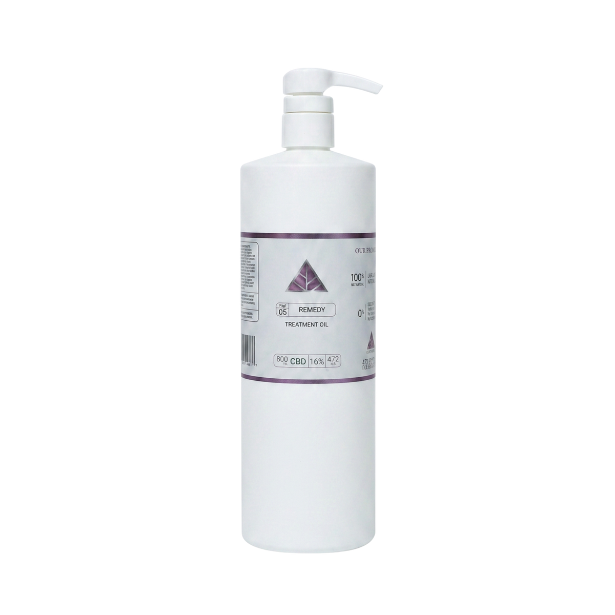 Color Up REMEDY Treatment Oil, 16 oz professional backbar size, on a transparent background.