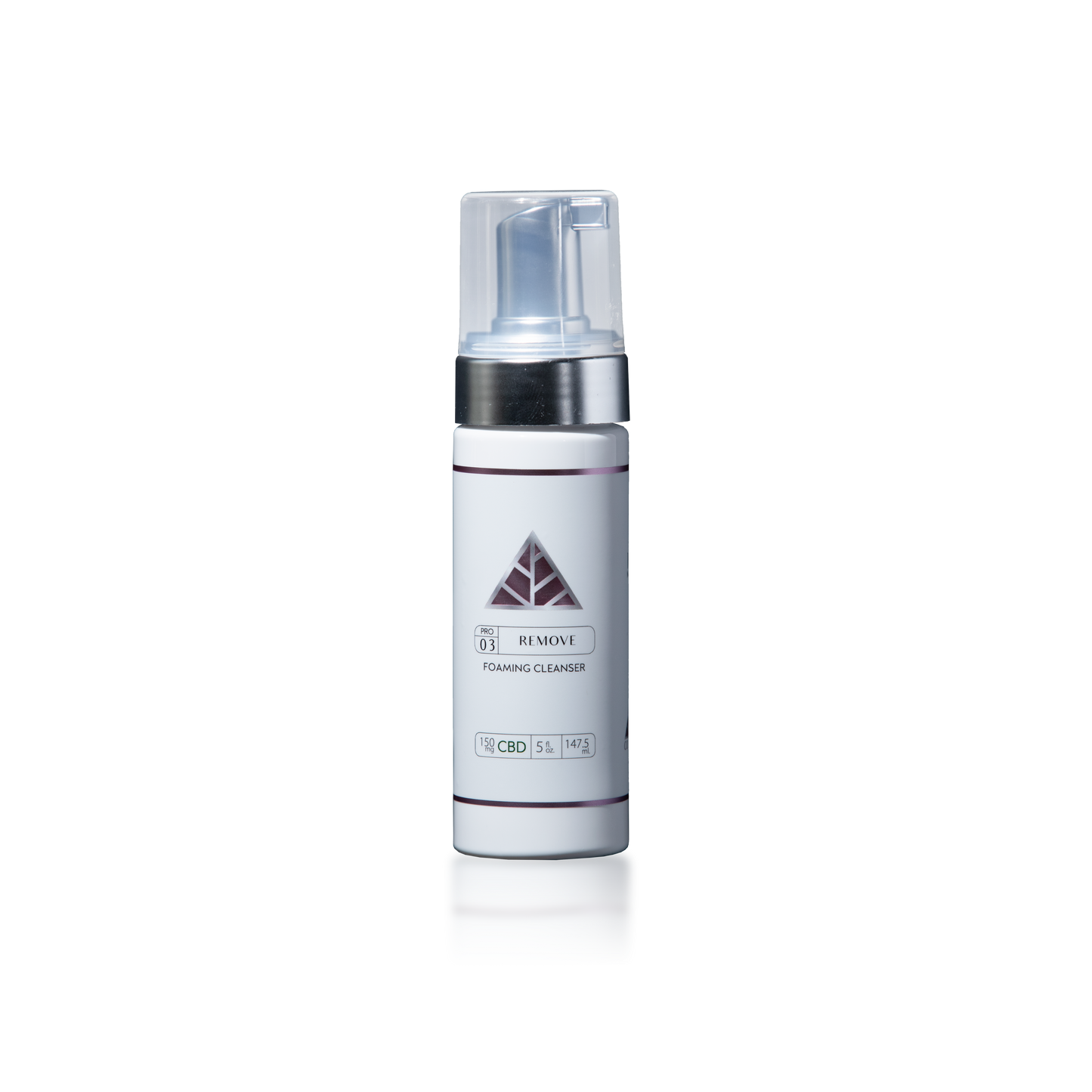 Color Up REMOVE Foaming Cleanser in 5 oz retail size for gentle pH-balanced daily facial cleansing and sensitive skin care on transparent background.