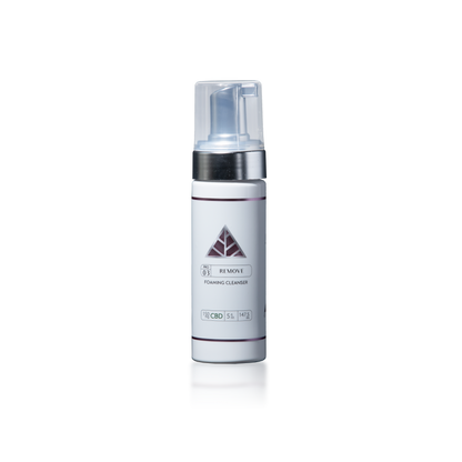Color Up REMOVE Foaming Cleanser in 5 oz retail size for gentle pH-balanced daily facial cleansing and sensitive skin care on transparent background.