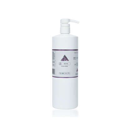 Color Up REFINE Facial Scrub in 32 oz backbar size for professional exfoliation services and treatment room protocols on transparent background.