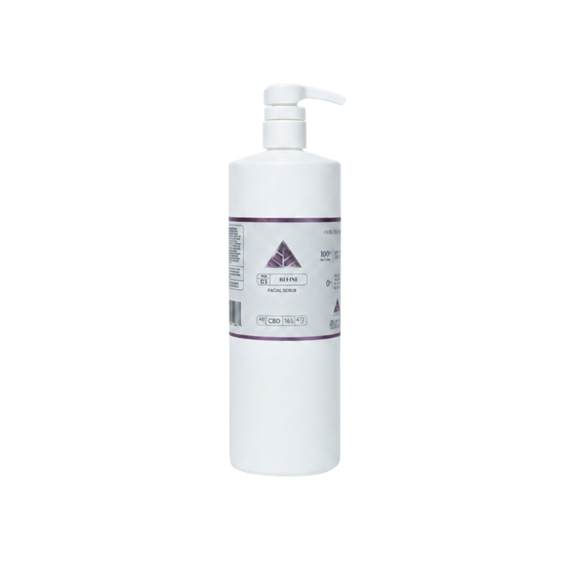 Color Up REFINE Facial Scrub in 16 oz professional backbar size for exfoliating facial treatments and spa use on white background.