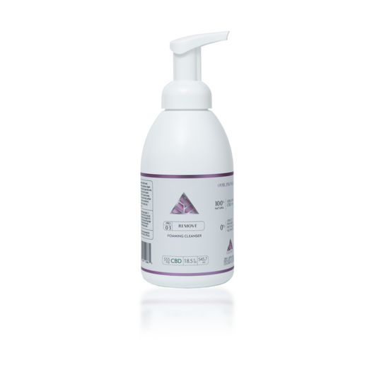 Color Up REMOVE Foaming Cleanser in 18.5 oz professional backbar size for spa facial cleansing protocols on transparent background.