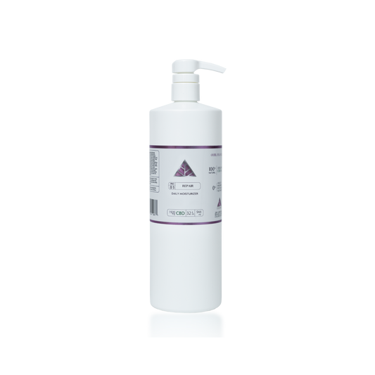 Color Up REPAIR Daily Moisturizer in 32 oz professional backbar size for esthetician barrier repair, hydration, and spa facial protocols on transparent background.